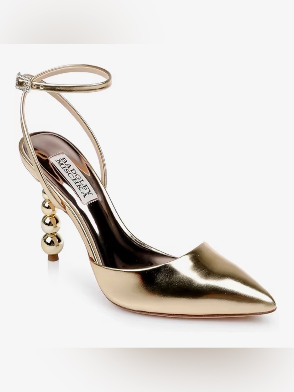 NWT-Badgley Mischka Women's Indie II Metallic Stiletto Heel